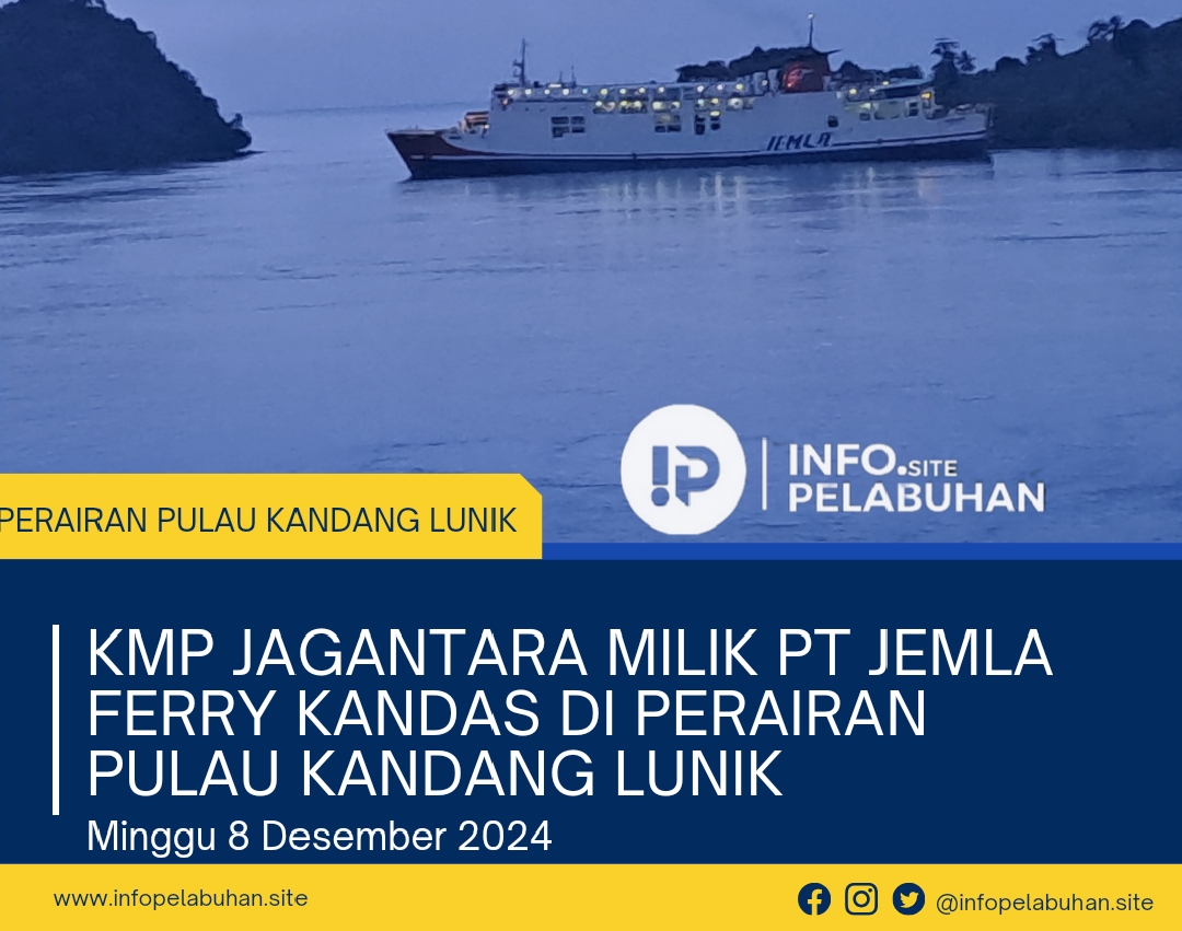 KMP Jagantara milik PT Jemla Ferry Kandas di Perairan Pulau Kandang Lunik
