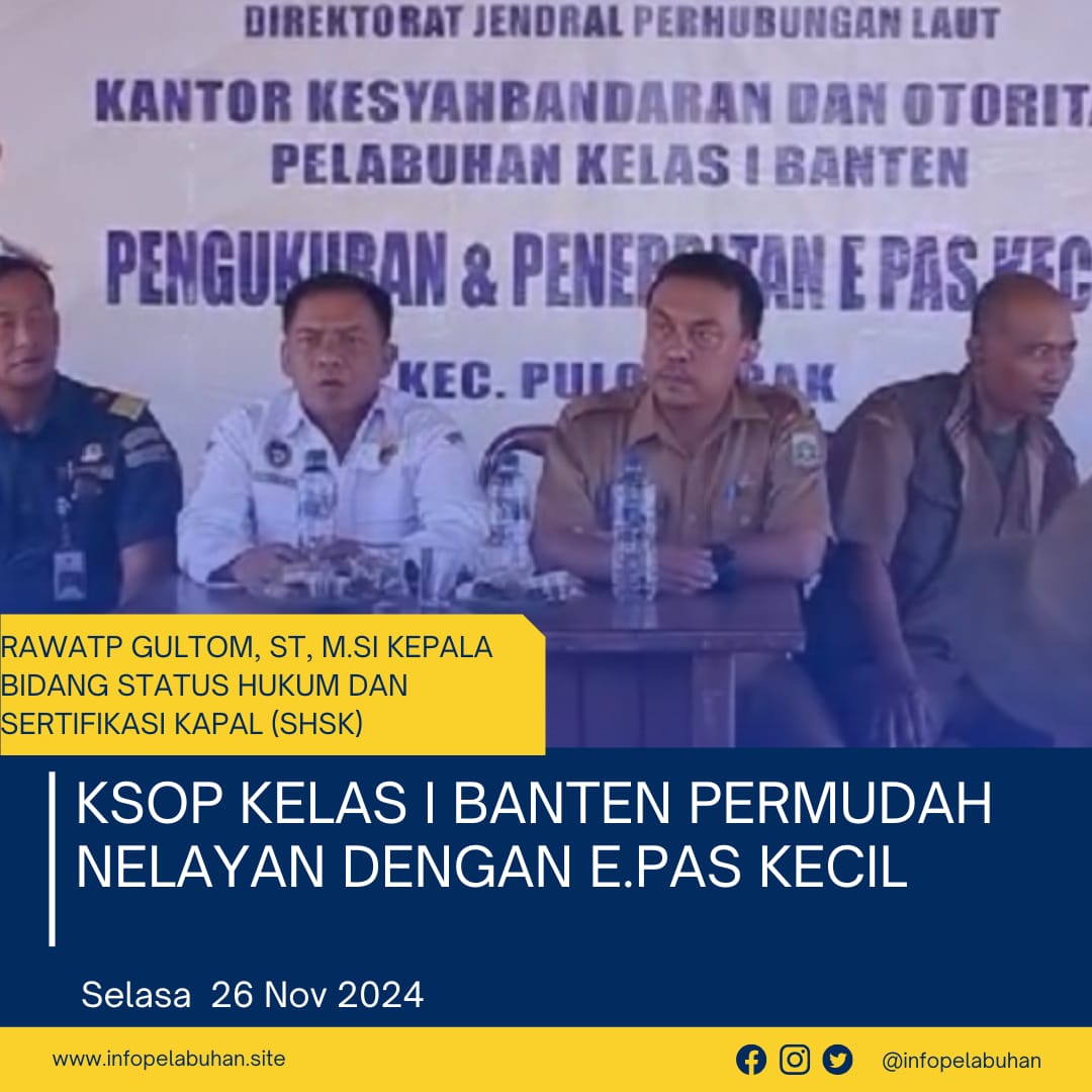 KSOP Kelas I Banten Permudah Nelayan dengan E.PAS Kecil
