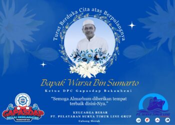 UCAPAN TURUT BERDUKA CITA  KELUARGA BESAR PT. PELAYARAN SURYA TIMUR LINE GRUP Cabang Merak 