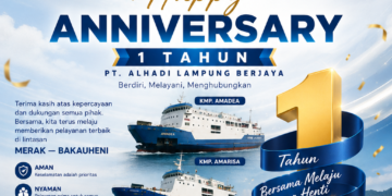 Anniversary ke-1 PT Alhadi Lampung Berjaya, Tiga Armada Siap Layani Penyeberangan Merak-Bakauheni