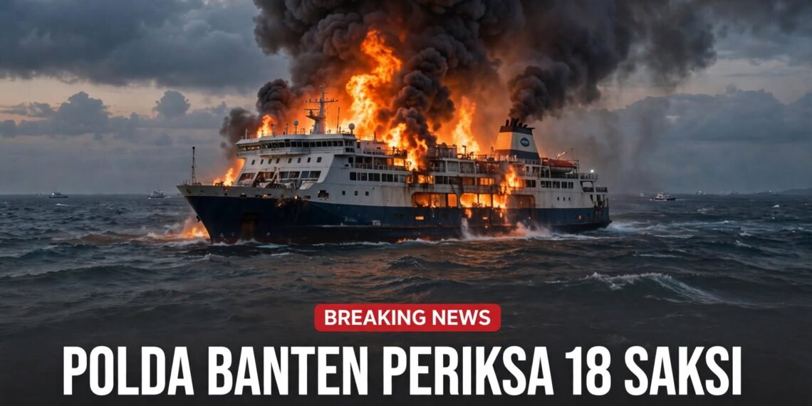 Polda Banten Periksa 18 Saksi Kebakaran KMP Batumandi, Nakhoda Menyusul Diperiksa