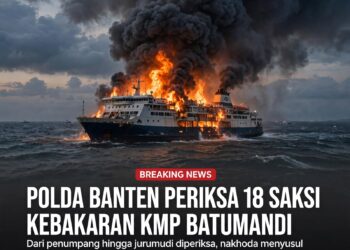 Polda Banten Periksa 18 Saksi Kebakaran KMP Batumandi, Nakhoda Menyusul Diperiksa